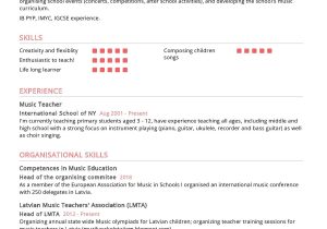 High School Music Teacher Resume Sample Music Teacher Resume Sample 2022 Writing Tips – Resumekraft