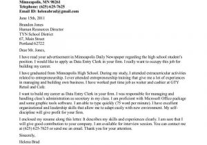 High School Resume Cover Letter Samples Cover Letter Template for High School Students – Resume format …