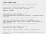 High School Science Teacher Resume Samples Chemistry Teacher Cv Template October 2021