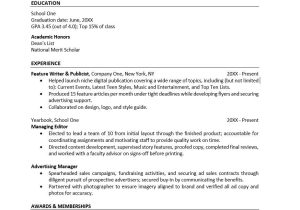 High School Senior Sample Resume for College High School Resume Template Monster.com