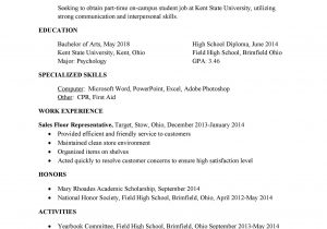 High School Student Resume for College Application Template 50 College Student Resume Templates (& format) á Templatelab