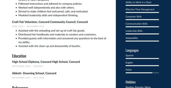 High School Student Volunteer Resume Sample Volunteer Resume Examples & Writing Tips 2022 (free Guide)