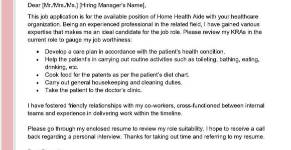 Home Health Aide Resume or Cover Letter Samples Home Health Aide Cover Letter Examples – Qwikresume