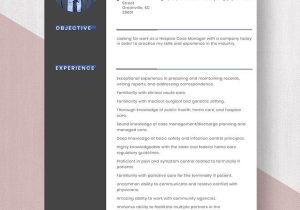 Home Health Case Manager Resume Sample Free Free Hospice Case Manager Resume Template – Word, Apple Pages …