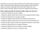 Hotel assistant Front Office Manager Resume Sample top 8 Hotel Front Office Supervisor Resume Samples