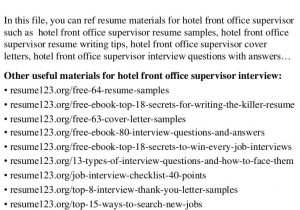 Hotel assistant Front Office Manager Resume Sample top 8 Hotel Front Office Supervisor Resume Samples Hotel assistant Front Office Manager Resume Sample top 8 Hotel Front Office Supervisor Resume Samples