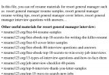 Hotel General Manager Resume Free Sample top 8 Resort General Manager Resume Samples