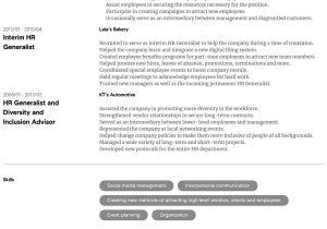 Human Resources Resume Templates Entry Level Hr Generalist Resume Samples All Experience Levels Resume.com …