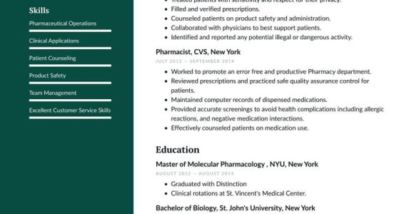 Indian Health Service Pharmacist Cv Resume Sample Pharmacist Resume Examples & Writing Tips 2022 (free Guide)