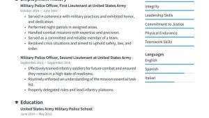 Infantry Veteran Seeking Hr Position Resume Sample Military Resume Examples & Writing Tips 2022 (free Guide) Â· Resume.io