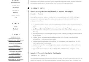 Information System Security Officer Sample Resume Security Officer Resume & Writing Guide  12 Resume Examples 2020