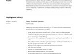 Injection Molding Machine Operator Sample Resume Machine Operator Resume & Writing Guide  12 Templates 2020