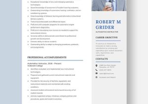 Instructional Systems Specialist Federal Resume Sample Instructor Resume Templates – Design, Free, Download Template.net