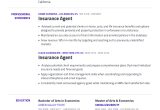 Insurance Sales Agent Job Description Sample Resume Insurance Agent Resume Example with Content Sample Craftmycv