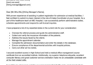 Intake and Referral Manager Resume Samples Intake Coordinator Cover Letter Examples – Qwikresume