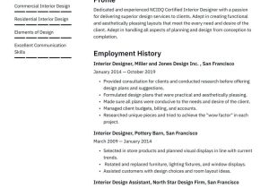 Interior Design Resume Sample Executive Summary Interior Designer Resume Examples & Writing Tips 2022 (free Guide)