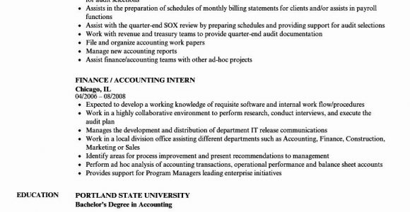 Internship Sample Resume for Accounting Students Business Analyst Intern Resume Best Of Accounting Student Resume …