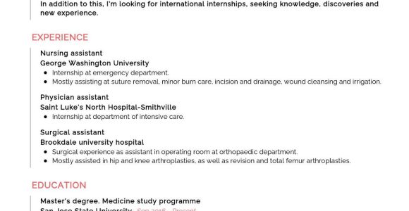 Intership Description for An Resume Sample Internship Resume Sample 2021 Writing Guide & Tips – Resumekraft