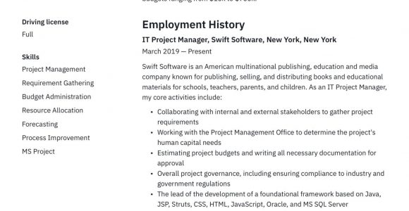 It Project Manager Resume Sample India 20 Project Manager Resume Examples & Full Guide Pdf & Word 2021