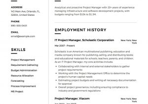 It Project Manager Resume Template Free Project Manager Resume Example Project Manager Resume, Resume …