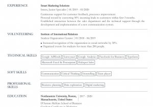 It Student Resume Sample No Experience Resume with No Work Experience. Sample for Students. – Cv2you Blog