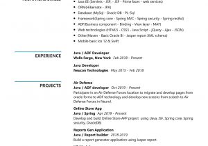 Java 1 Year Experience Resume Sample Java Developer Resume Sample & Writing Tips 2020 – Resumekraft