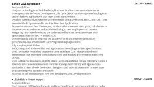 Java Resume Sample 3 Years Experience Java Developer Resume Samples All Experience Levels Resume.com …