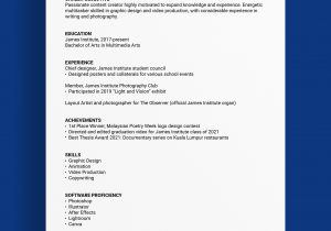 Jobstreet Resume Sample for Fresh Graduate 5 Best Ways to Write A Resume for An Internship Position