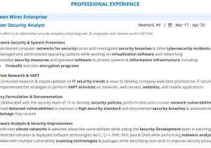 Junior Cyber Security Analyst Resume Sample Cyber Security Analyst Resume: 2022 Guide with 15lancarrezekiq Examples