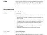 Junior Front End Developer Resume Sample asp.net Web Developer Cv Sample October 2021