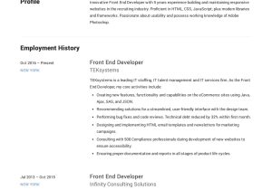 Junior Front End Web Developer Resume Sample 17 Front-end Developer Resume Examples & Guide Pdf 2022