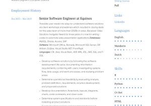 Kickresume Senior software Engineer Resume Sample with 15 Years Experience software Engineer Sample Resume
