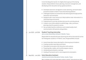 Kindergarten Teacher Resume Sample No Experience Preschool Teacher Resume Examples & How to Write Guide 2021 …