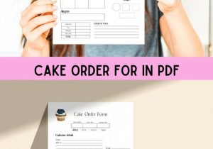 Kings Bakery Cake Decorator Resume Sample Cake order form Template, Bakery Fill Out form (1259449) Planner …