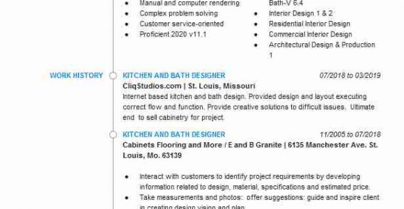 Kitchen and Bath Designer Resume Sample Kitchen and Bath Designer Resume Example Builders Best
