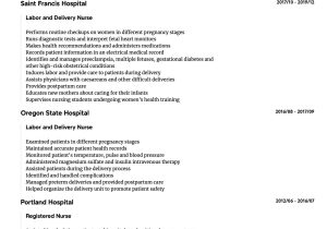 Labor and Delivery Rn Resume Sample Labor and Delivery Nurse Resume Samples All Experience Levels …