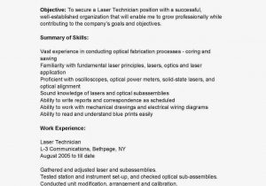 Laser Hair Removal Technician Resume Sample Laser Technician Resume October 2021