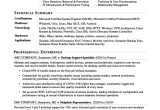 Latest Resume Sample for It Support Specialist Sample Resume for Experienced It Help Desk Employee Monster.com