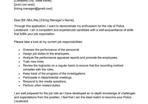 Law Enforcement Resume Cover Letter Sample Police Lieutenant Cover Letter Examples – Qwikresume
