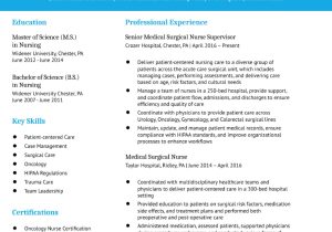Lead Rn Pre Admission Testing Sample Resume Medical Surgical Nurse Resume Examples In 2022 – Resumebuilder.com