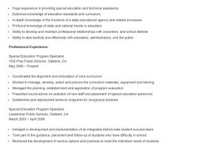 Learning and Development Specialist Resume Sample Sample Special Education Program Specialist Resume Education … Learning and Development Specialist Resume Sample Sample Special Education Program Specialist Resume Education …