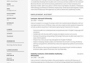 Lecturer Jobs Resume Sample for Freshers Sample Cv for Lecturer Position In University Pdf – Cv format Pick …