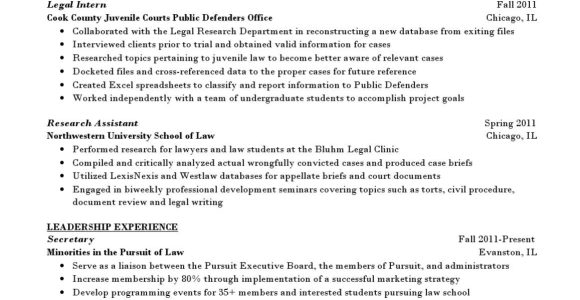 Legal Writing for Lawyers Sample Resume Sample Law Resume by northwestern University Career Services – issuu