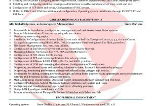 Linux Admin Resume Sample for Freshers Linux Admin Sample Resumes, Download Resume format Templates!