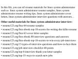 Linux Admin Resume Sample for Freshers Pdf top 8 Linux System Administrator Resume Samples