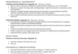 Lpn Resume Sample Long Term Care Sample Resume for Lpn New Grad