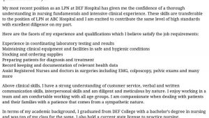 Lpn Sample Resume and Cover Letter Lpn Cover Letter Examples, Samples & Templates Resume.com