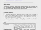 Manual Testing Sample Resume for 4 Years Experience Testing Resume Sample – Good Resume Examples