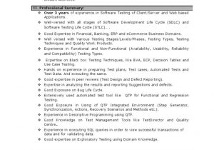 Manual Testing Sample Resumes for Experienced Manual Testing Experienced Resume 1