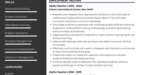 Mathematics Phd to Industry Resume Samples Sample Resumes and Cvs by Industry Resumod